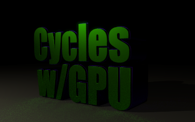 Cycles w/GPU